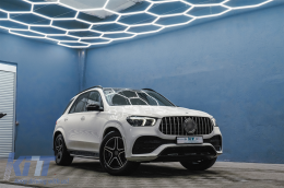 
Hűtőrács Mercedes GLE SUV W167 V167 GLE Coupe C167 Sport Package (2019-től) modellekhez, GTR Panamericana Dizájn, fényes fekete és króm-image-6089385