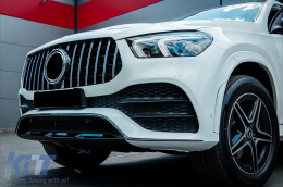 
Hűtőrács Mercedes GLE SUV W167 V167 GLE Coupe C167 Sport Package (2019-től) modellekhez, GTR Panamericana Dizájn, fényes fekete és króm-image-6095129