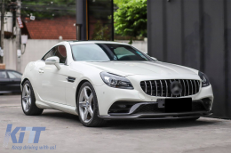 Hűtőrács Mercedes SLC R172 facelift (2016-2019) modellekhez, GT-R Panamericana kinézet, fekete króm-image-6090211