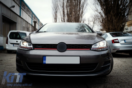 
Hűtőrács VW Golf 7 VII 5G (2013-2017) modellekhez, piros csík, GTI Dizájn-image-6101473