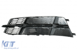 Inferiore Griglie laterali per Audi A6 C7 4G S-Line Facelift 15-18 Nero Cromo-image-6068861