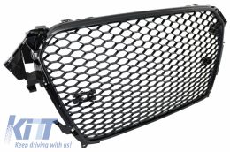 Kühlergrill für Audi A4 B8 Facelift 12-15 RS Look glänzend schwarz mit und ohne PDC-image-6030876