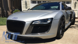 Kühlergrill für AUDI R8 2007-2012 Bienenwabe Glänzend schwarz-image-6015637