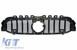 Kühlergrill für Mercedes A W177 Schrägheck V177 Limousine 04.2018-2022 GT-R Look Schwarz Chrom-image-6042669