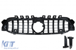 Kühlergrill für Mercedes A W177 V177 04.18-2022 GT-R Panamericana Look Schwarz-image-6091616