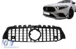 Kühlergrill für Mercedes A W177 V177 04.18-2022 GT-R Panamericana Look Schwarz-image-6099929