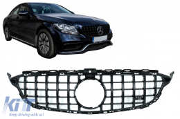 Kühlergrill für Mercedes C-Klasse W205 S205 C205 A205 14-18 GTR Panamericana Design-image-6081266