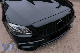 Kühlergrill für Mercedes E W213 S213 C238 A238 16-19 GT-R Panamericana Look Schwarz-image-6092144