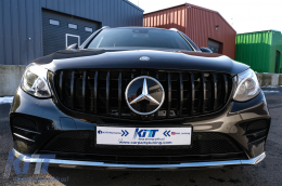 Kühlergrill für Mercedes GLC X253 C253 15-18 GT R Panamericana Look Schwarz-image-6076945