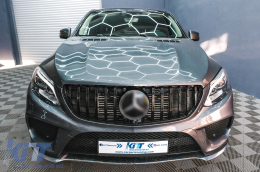 Kühlergrill für Mercedes GLE C292 15-18 GLE W166 SUV GT-R Panamericana Look-image-6088765