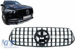 Kühlergrill für Mercedes GLE SUV W167 V167 GLE C167 Sport 19+ GTR Panamericana Look-image-6076988