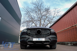 Kühlergrill für Mercedes GLS SUV X167 19-23 GT-R Panamericana Look, glänzend schwarz-image-6091819