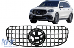 Kühlergrill für Mercedes GLS SUV X167 2019-2023 GT-R Panamericana Look Chrom-image-6088937