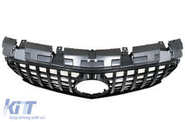 Kühlergrill für Mercedes SLC-Klasse R172 MOPF 16-19 Frontgrill GTR Look Schwarz-image-6068384