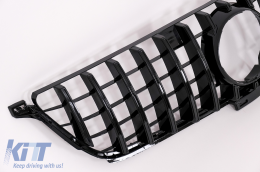 Kühlergrill für Mercedes W166 ML 12-14 GT-R Panamericana Look Glänzend Schwarz-image-6042782