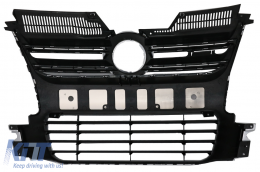 Kühlergrill für VW Golf 5 V 2003-2007 R32 Design Gitter Gebürstetes Aluminium-image-6092116