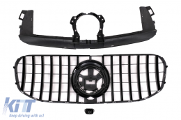 Kühlergrill Frontgrill für Mercedes GLS SUV X167 2019-2023 GT-R Panamericana Look Chrom-image-6091417