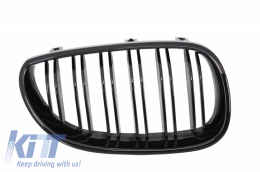 Kit carrosserie pour BMW 5er E60 03-07 Pare-chocs Grilles double Black Look M5-image-6061863