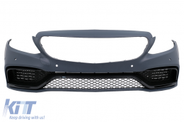 Kit carrosserie pour MERCEDES Classe W205 Berline 14-18 Grille Avant C63 Design--image-6053205