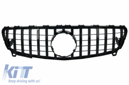 Kit Carrosserie pour MERCEDES W176 12-18 Facelift A45 Look Pare-chocs Grille Noir-image-6050085