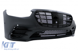 Kit Carrozzeria Conversione per Mercedes Classe S W223 Limousine 2020+ S450 Design Paraurti Griglia-image-6098744