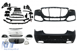 Kit carrozzeria di conversione per Mercedes S W223 Limousine 20+ Paraurti M-Look nero-image-6097666