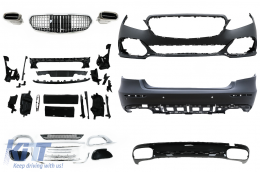 Kit Carrozzeria Paraurti Griglia per Mercedes Classe E W212 Facelift 2013-2016 Scarico-image-6097621