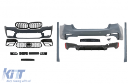 Kit carrozzeria Paraurti per BMW Serie 5 G30 17-19 Luci Griglia M5 LCI Design 2020-image-6098456