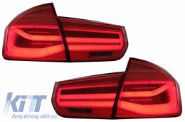 Kit carrozzeria per BMW Serie 3 F30 11-19 Paraurti minigonne LED Fanali M Look-image-6064854