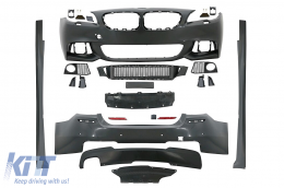 Kit carrozzeria per BMW Serie 5 F10 11-14 Paraurti Minigonne M-Technik Look-image-6093827