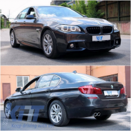 Kit carrozzeria per BMW Serie 5 F10 14-17 Minigonne laterali paraurti Facelift LCI M-Technik Look-image-6029384