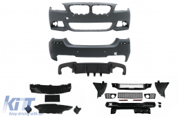 Kit carrozzeria per BMW Serie 5 F10 2011-2014 M-Technik Design Paraurti Minigonne laterali PDC-image-6098417