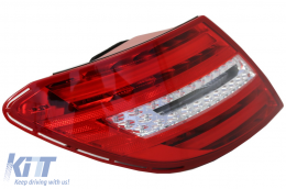 Kit carrozzeria per Mercedes C W204 2007-2015 Facelift C63 Design Luci posteriori Paraurti Minigonne laterali-image-6025076