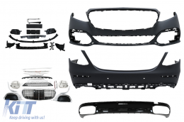 Kit Carrozzeria per Mercedes Classe E W213 2016-2019 Griglia Paraurti Scarico-image-6097642