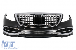 Kit carrozzeria per Mercedes Classe S W221 05-13 Conversione al design W222 del 2018 Paraurti-image-6103333