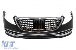 Kit carrozzeria per Mercedes Classe S W221 05-13 Conversione al design W222 del 2018 Paraurti-image-6103335