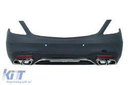 Kit carrozzeria per Mercedes Classe S W222 Facelift 13-08.20 Paraurti Scarico S63 Look-image-6108290