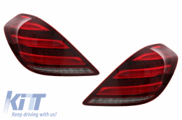 Kit carrozzeria per Mercedes S W222 13-06.17 LED Luci Fari Paraurti Facelift S63 Look-image-6103905