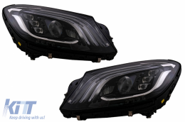 Kit carrozzeria per Mercedes S W222 13-06.17 LED Luci Fari Paraurti Facelift S63 Look-image-6103915