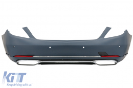 Kit carrozzeria per Mercedes S W222 Facelift 13+ Paraurti Punte silenziatore M Look-image-6057182