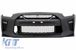 Kit carrozzeria per Nissan GT-R 08-17 Facelift 17 Look Bumper Grille Hood Fari-image-6044775