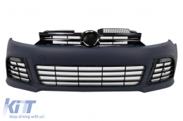 Kit carrozzeria per VW Golf 6 08-13 Hatchback R20 Look Griglia Minigonne laterali DRL LED Paraurti-image-6106383