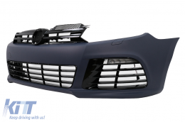 Kit carrozzeria per VW Golf 6 08-13 Hatchback R20 Look Griglia Minigonne laterali DRL LED Paraurti-image-6106385