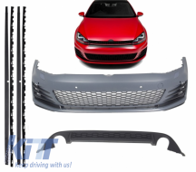 Kit carrozzeria per VW Golf 7 VII 13-16 Griglie paraurti Minigonne GTI Look-image-5995368