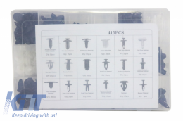 Kit de fixations en plastique Auto Clips 415 pcs--image-6030238