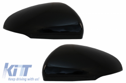 Kit Front Bumper Flaps Side Fins Flaps suitable for Mercedes A-Class W177 V177 (05.2018-2022) with Bumper Lip Extension and Mirror Cover A35 Design Black Edition-image-6063704