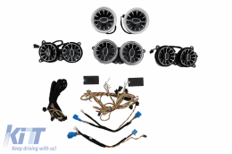 Kit griglie Ventilazione AC 64 colori LED 4D Rotante Tweeter Copertina Altoparlante per Mercedes Classe S W222-image-6105189