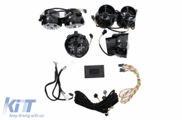 Kit griglie Ventilazione AC 7 colori LED Rotante Tweeter Copertina Altoparlante per Mercedes Classe S W222-image-6105216