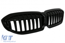 Kit Grille Embouts Silencieux Spoiler pour BMW G20 G21 M Look Noir Brillant-image-6078252