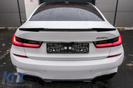 Kit Spoiler Calandre pour BMW 3 G20 G21 2018+ M Look Diffuseur Échappement Conseils Noir brillant-image-6092832